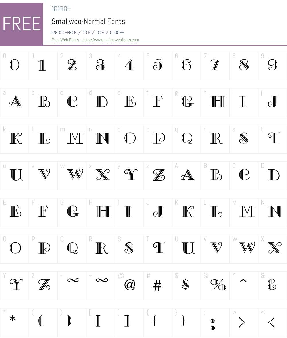 Smallwoo-Normal Font Screenshots