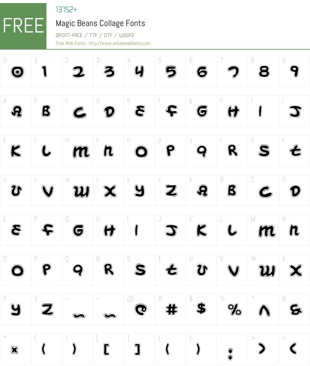 Magic Beans Font Screenshots