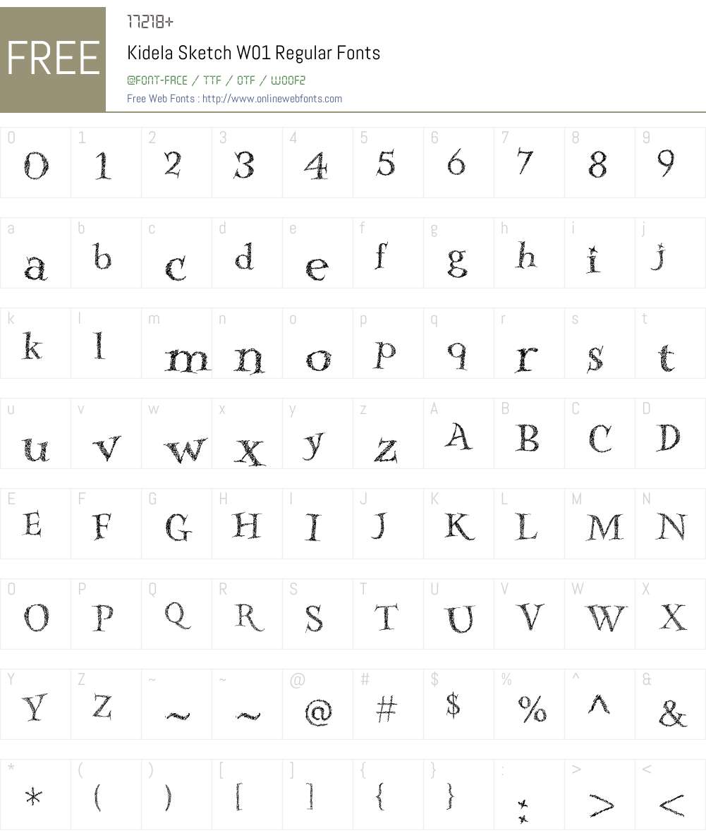 Kidela Sketch Font Screenshots