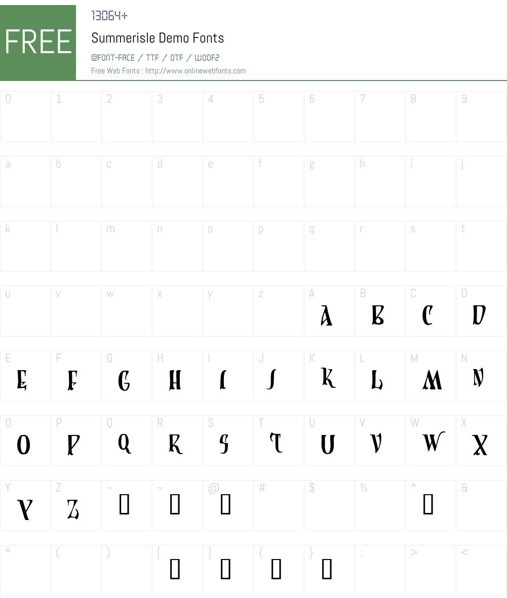 Summerisle Demo Font Screenshots