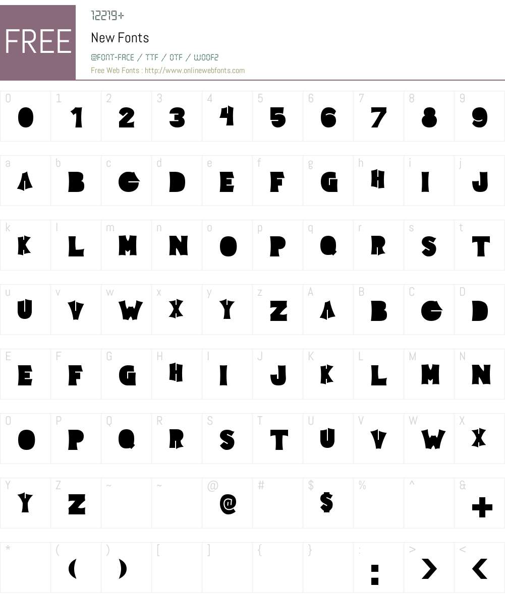 New Font Screenshots