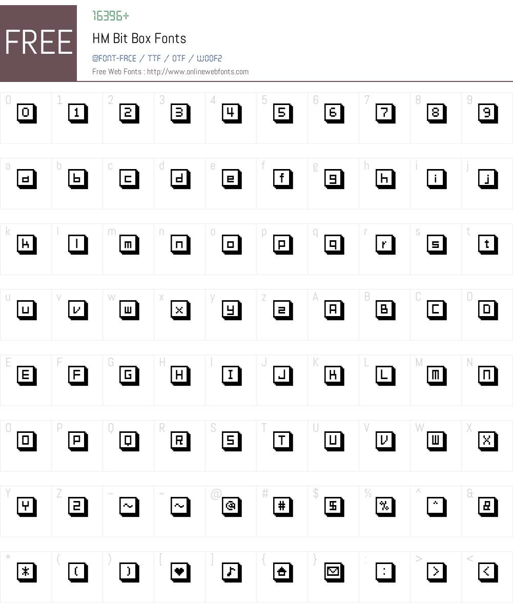 HM Bit Box Font Screenshots