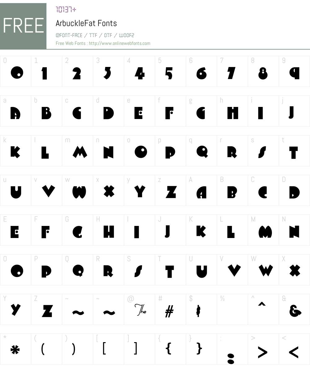 ArbuckleFat Font Screenshots