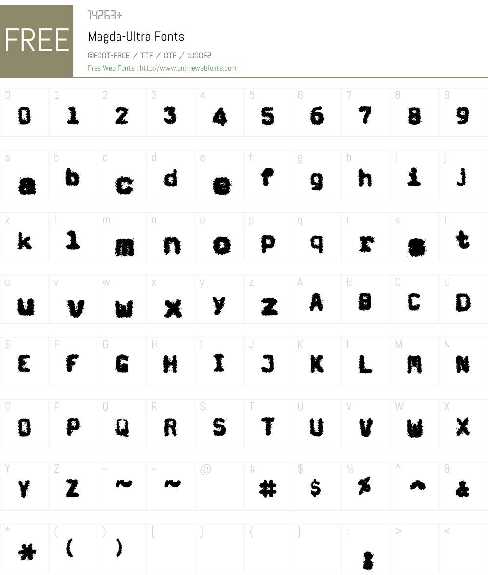 Magda Font Screenshots