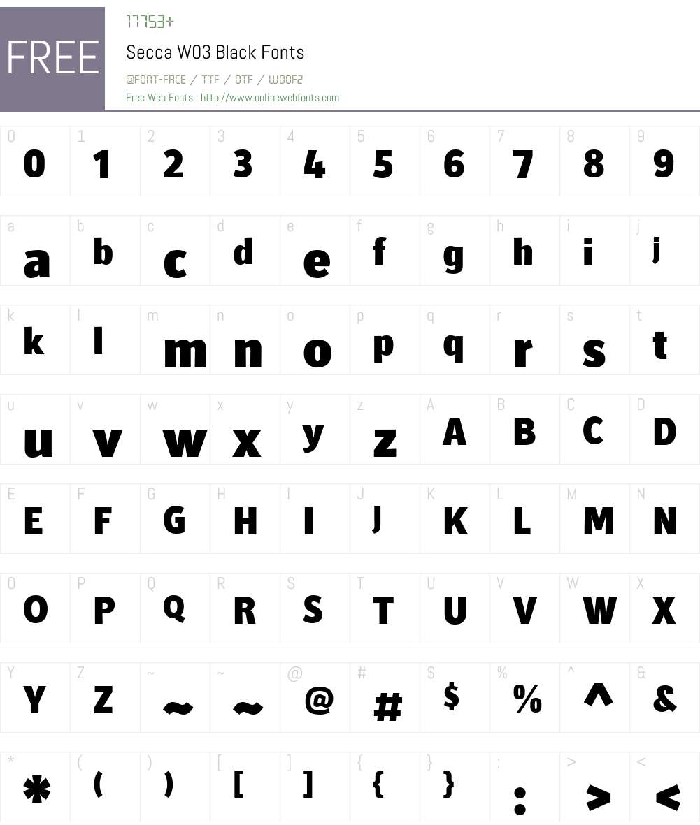 Secca Font Screenshots