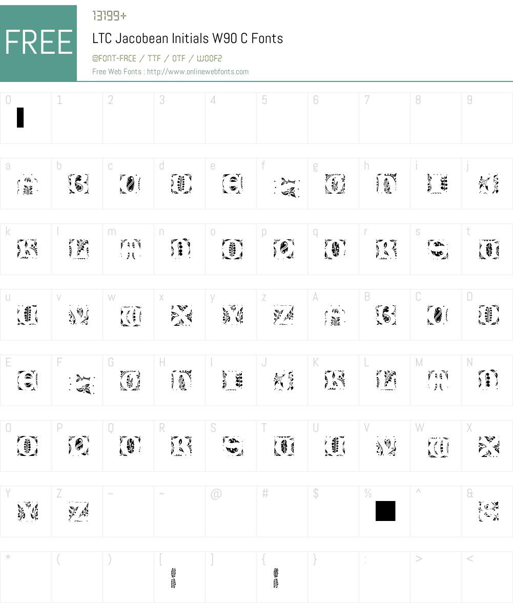 LTCJacobeanInitialsW90-C Font Screenshots