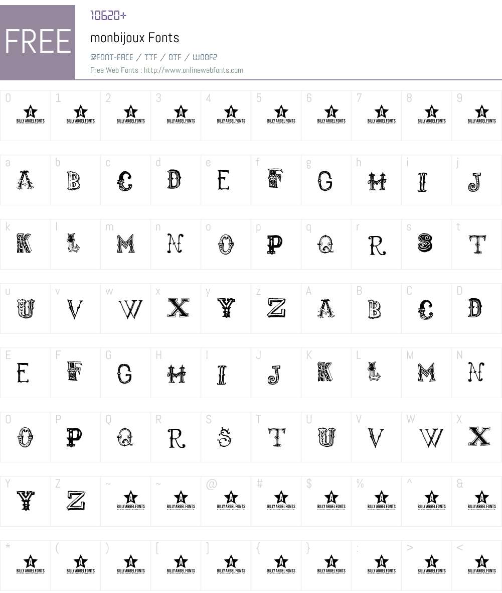 monbijoux Font Screenshots