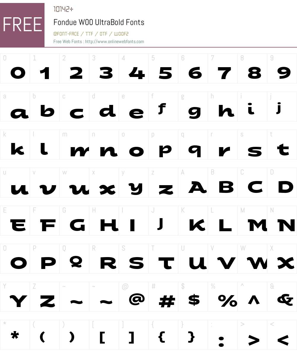 Fondue Font Screenshots
