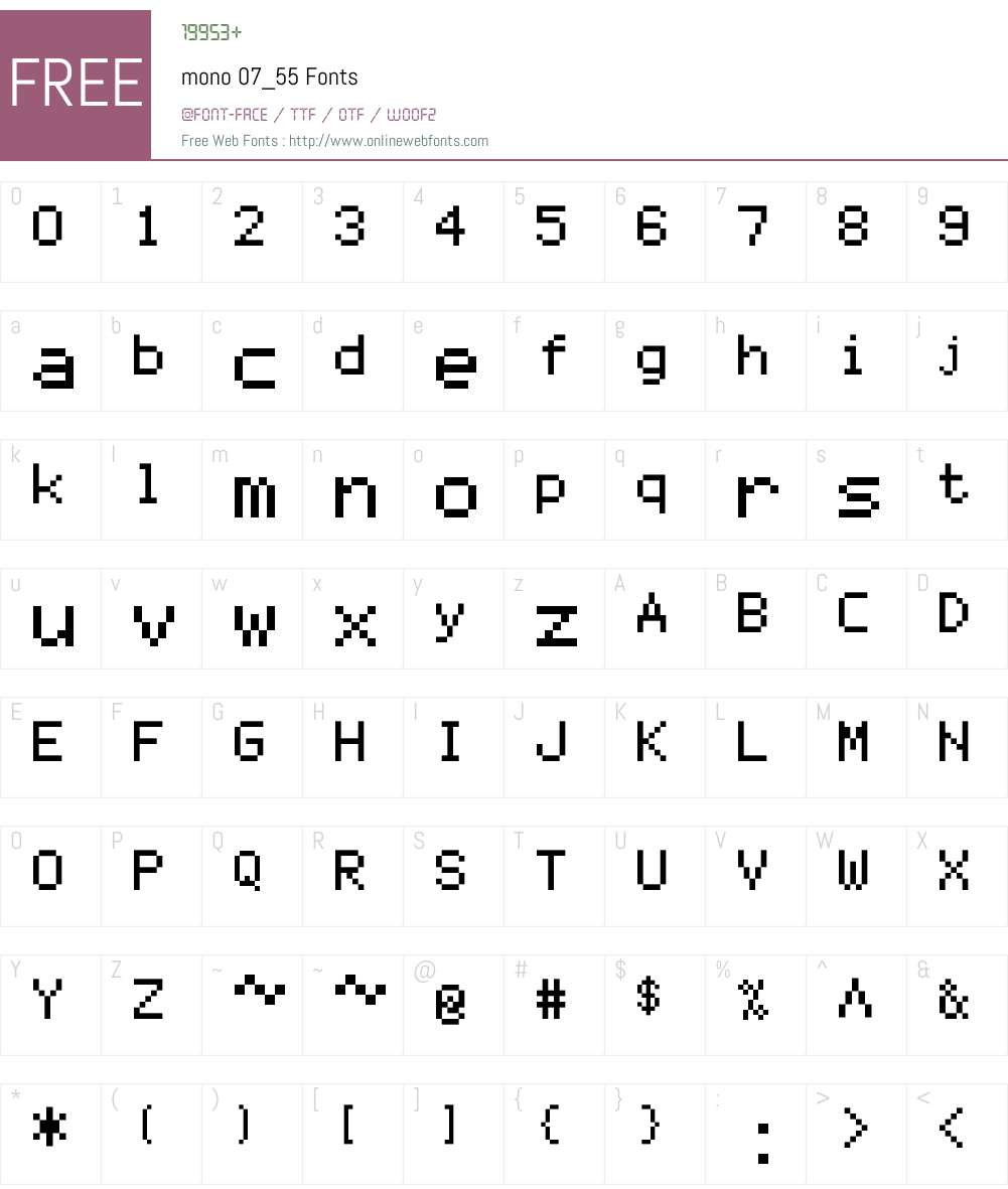 mono 07_55 Font Screenshots