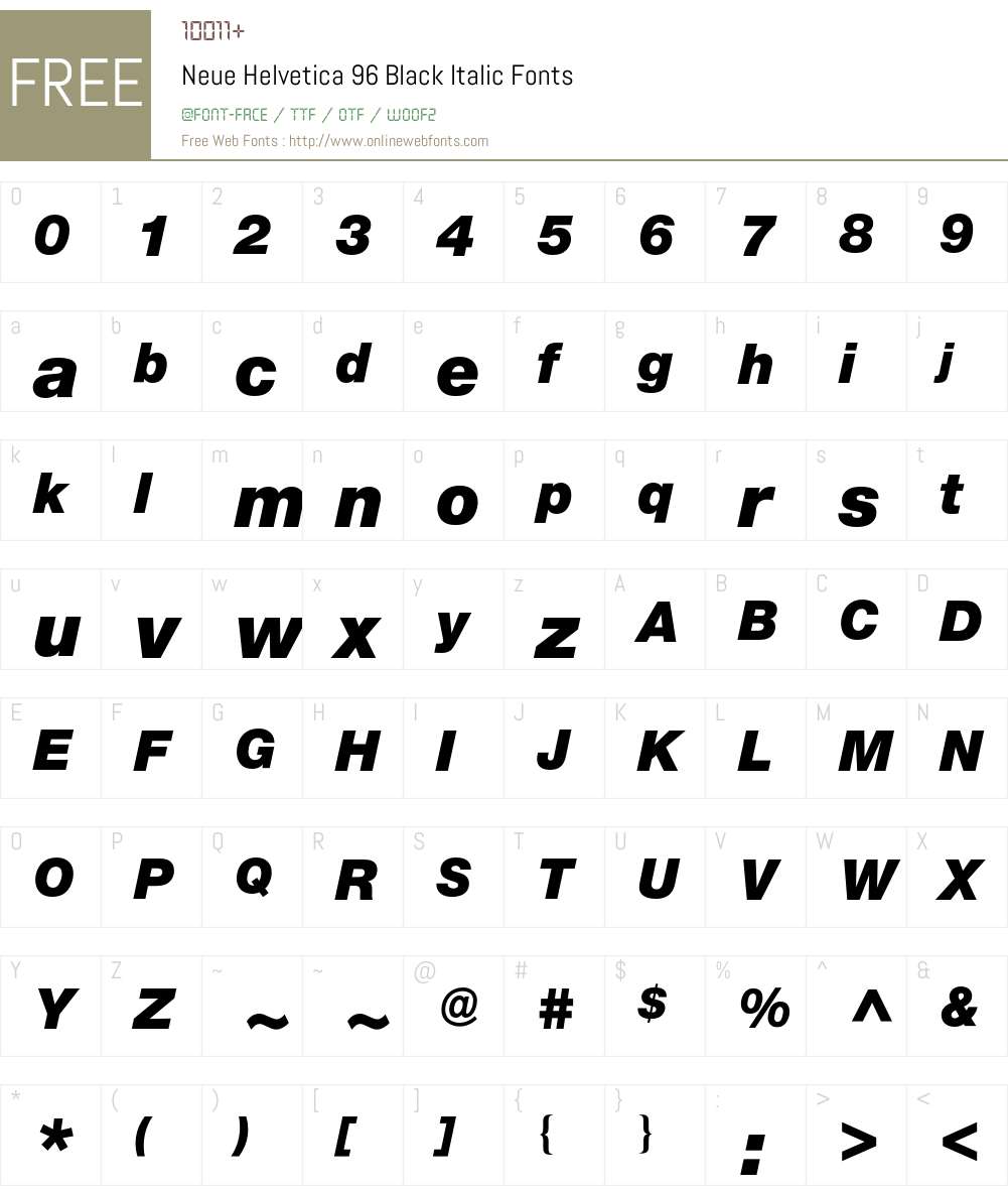 Neue Helvetica BQ Font Screenshots