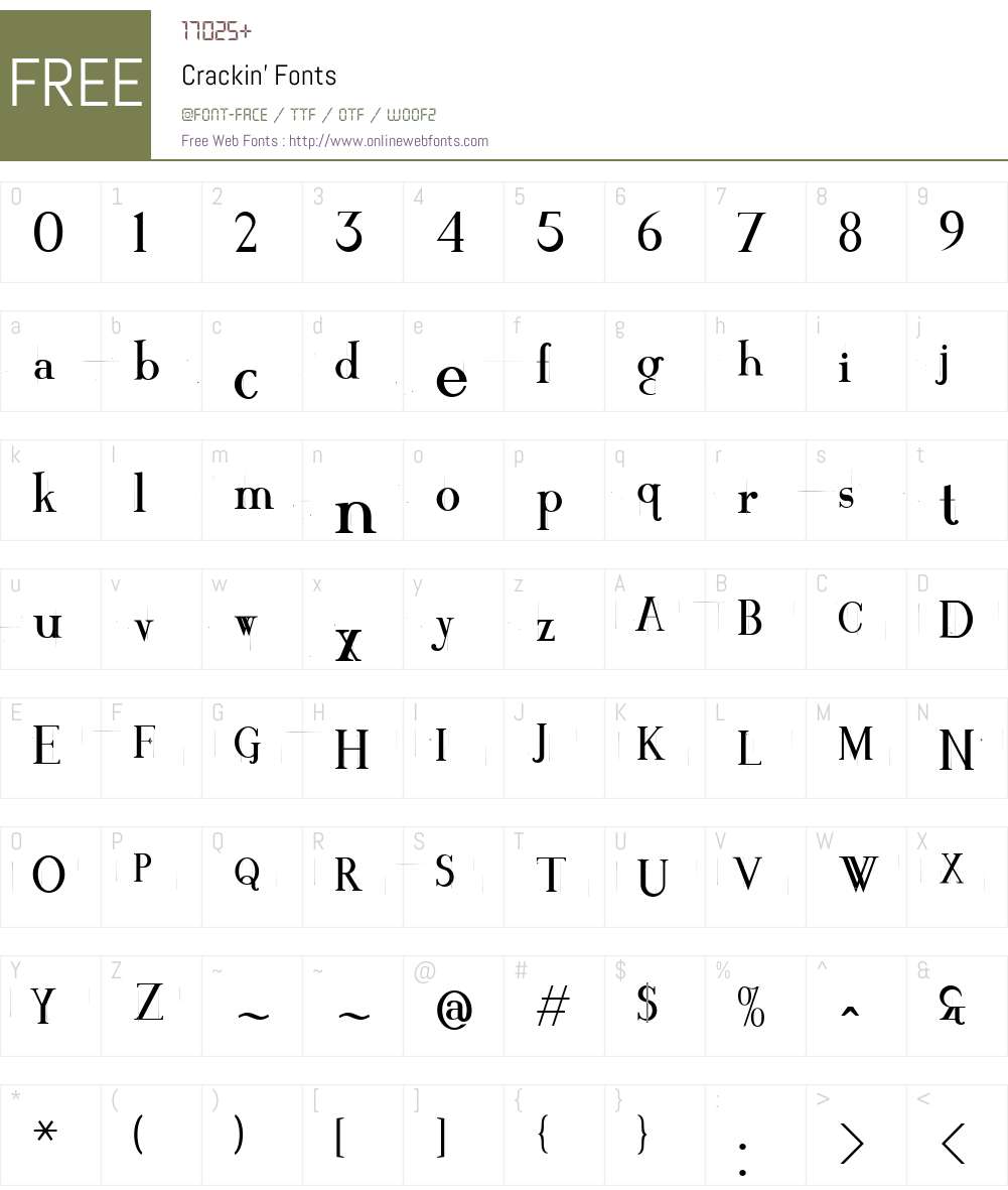 Crackin' Font Screenshots