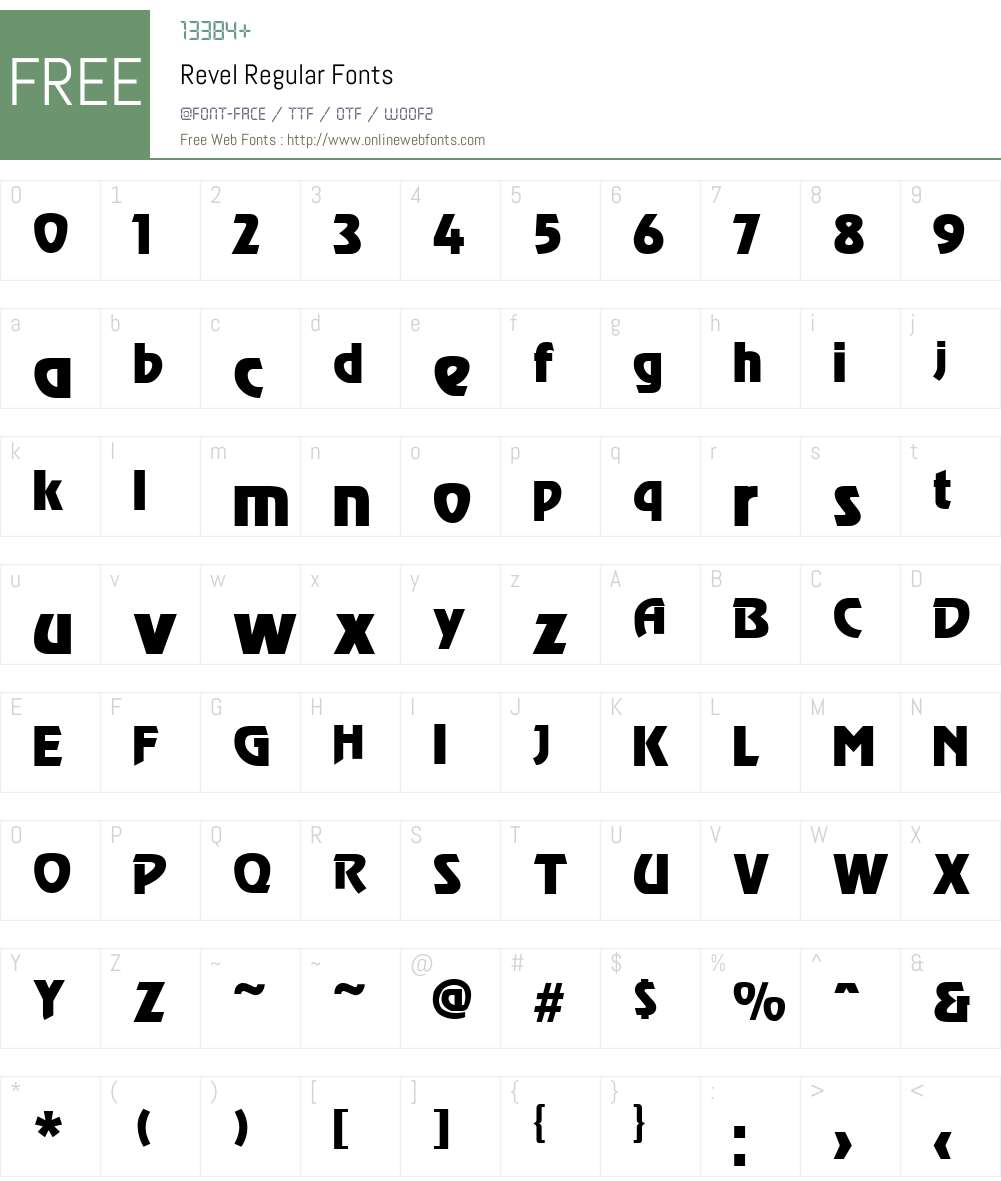 Revel Font Screenshots