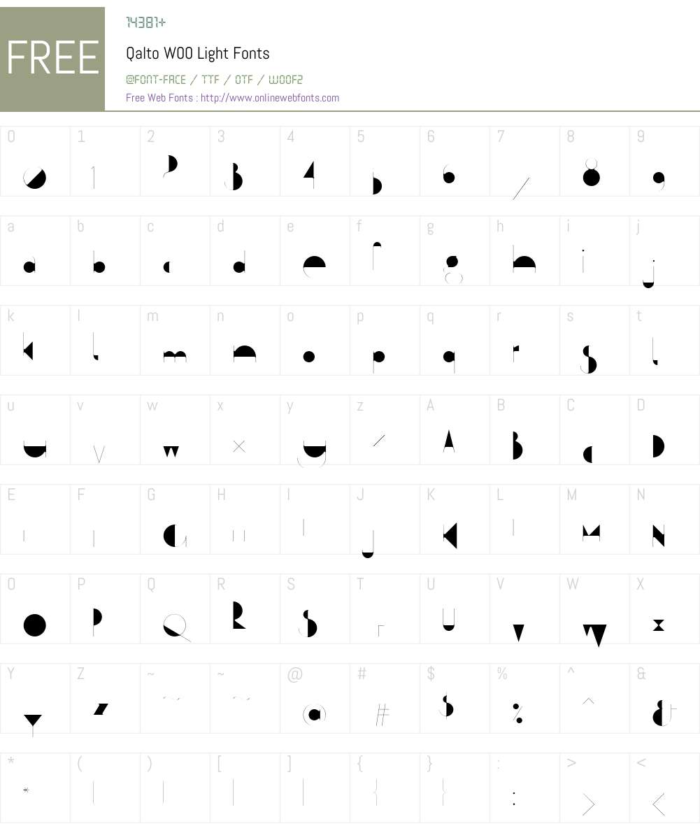 Qalto Font Screenshots