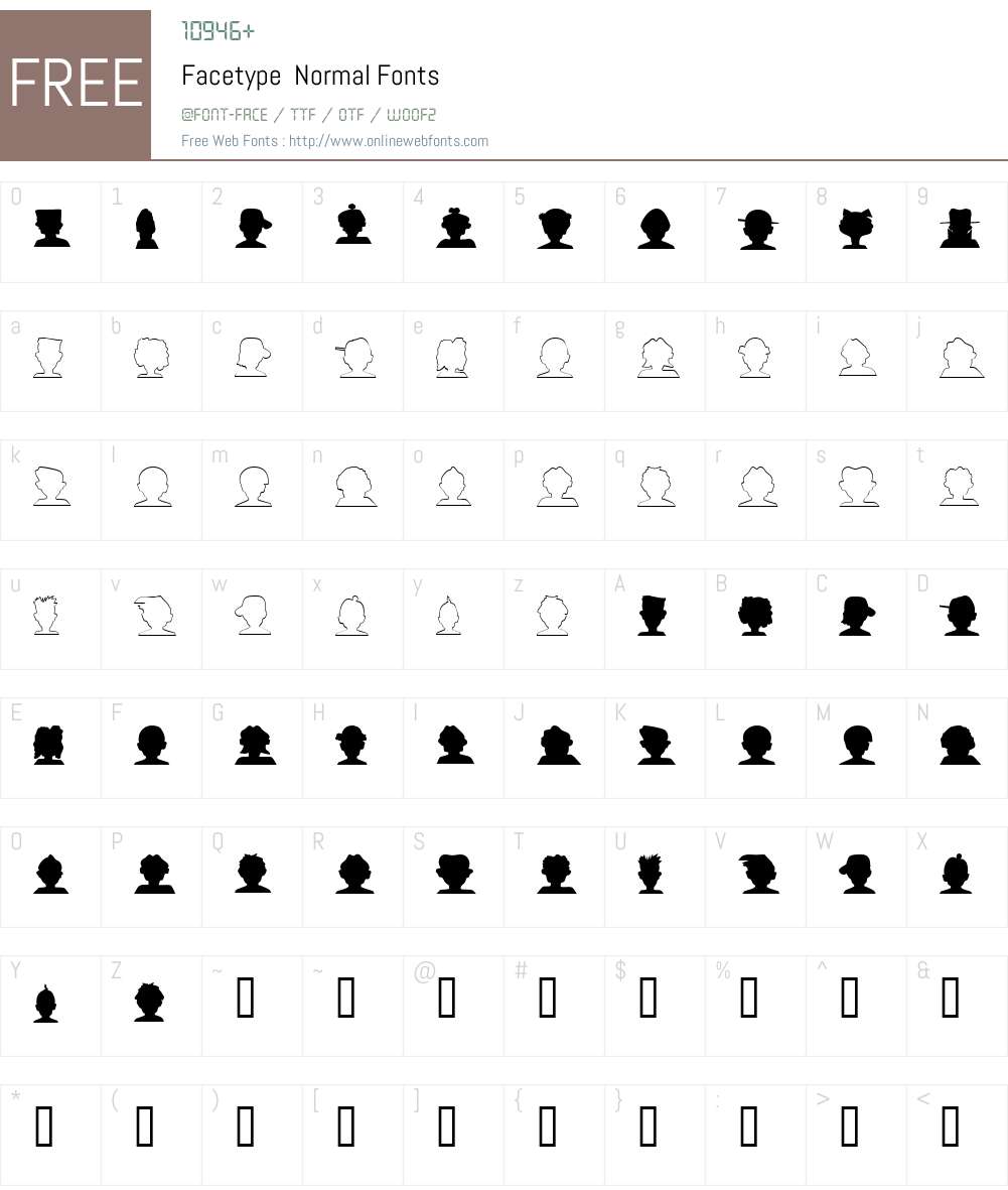 Facetype Font Screenshots