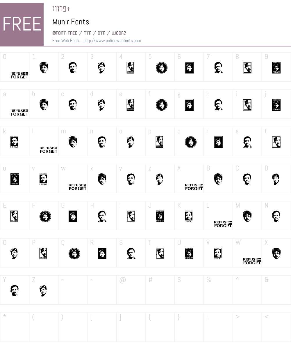 Munir Font Screenshots