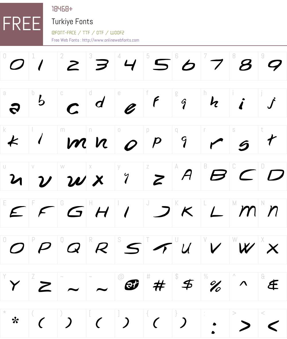 Turkiye Font Screenshots