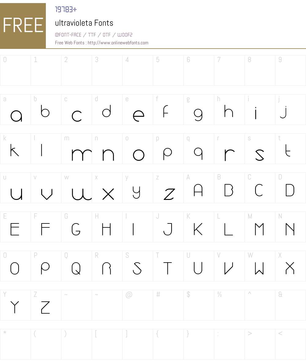 ultravioleta Font Screenshots