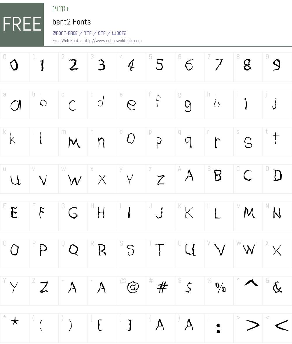bent2 Font Screenshots