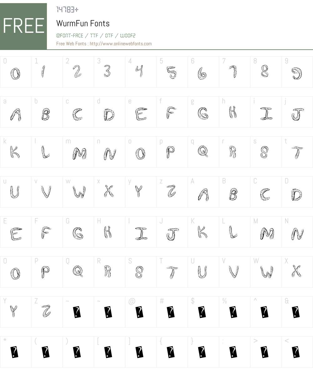 WurmFun Font Screenshots