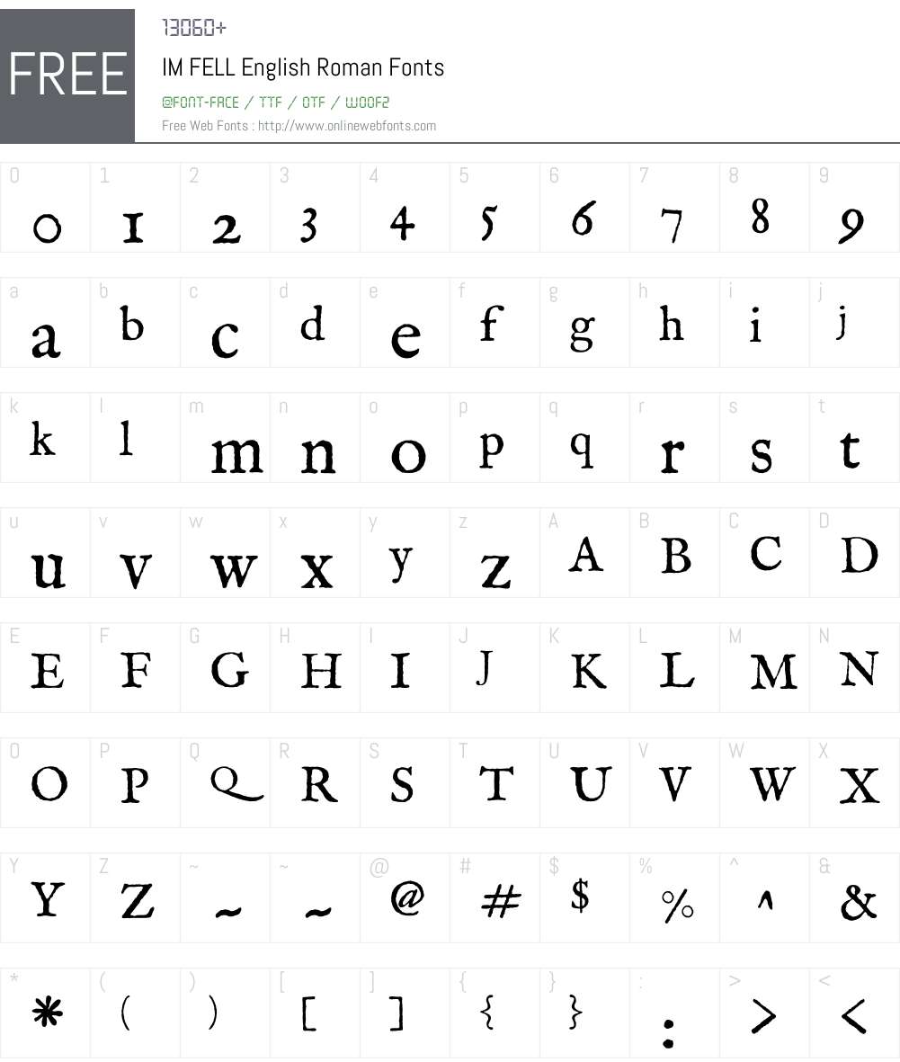 IM FELL English Font Screenshots