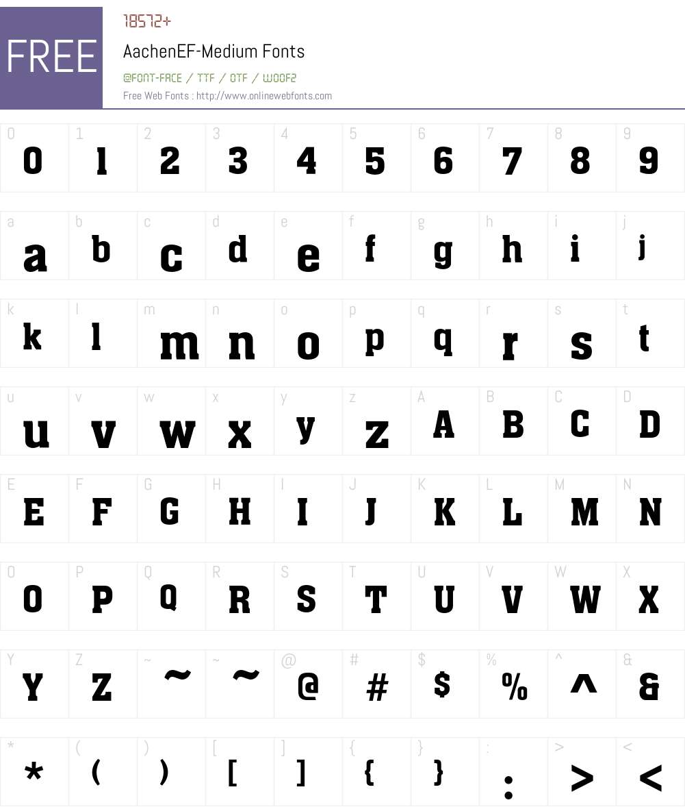 AachenEF Font Screenshots