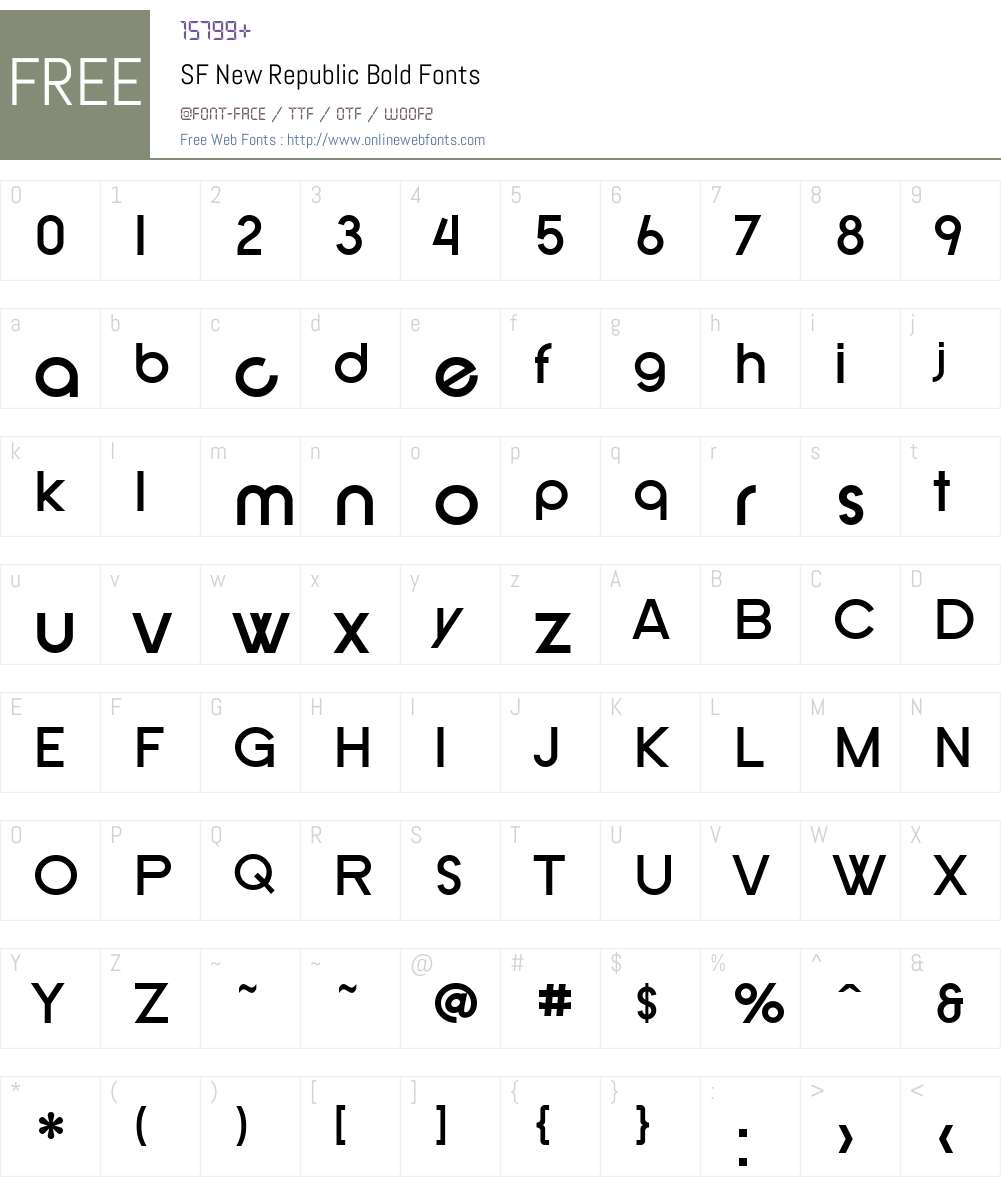 SF New Republic Font Screenshots