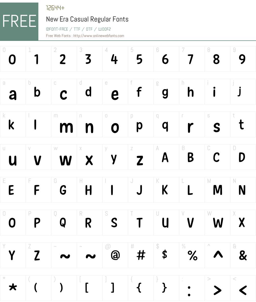 New Era Casual Font Screenshots