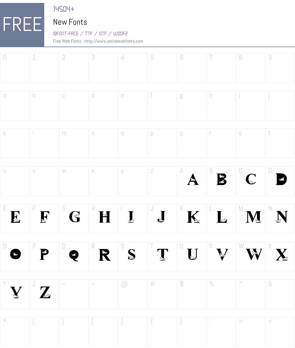 New Font Screenshots
