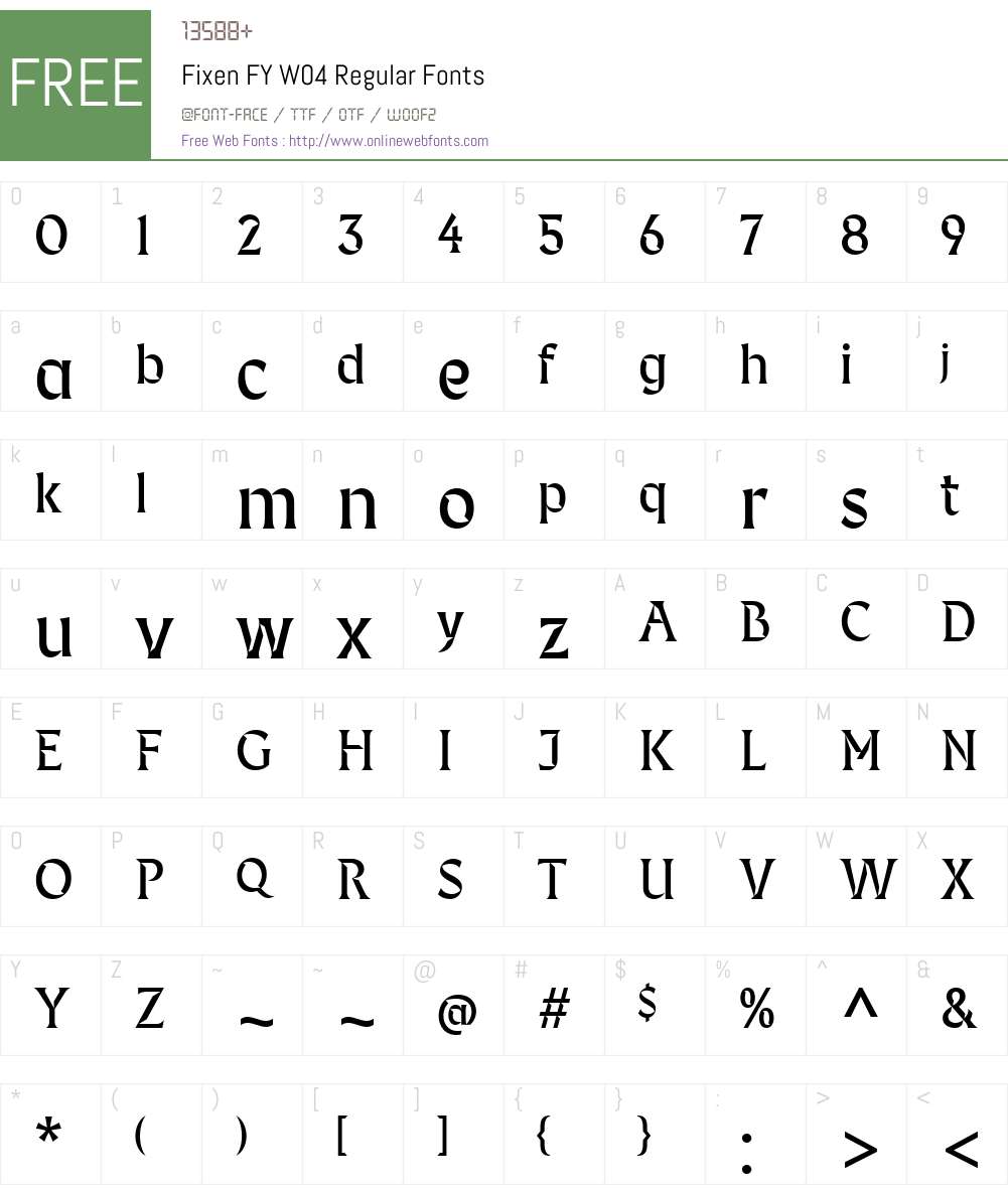 Fixen FY Font Screenshots