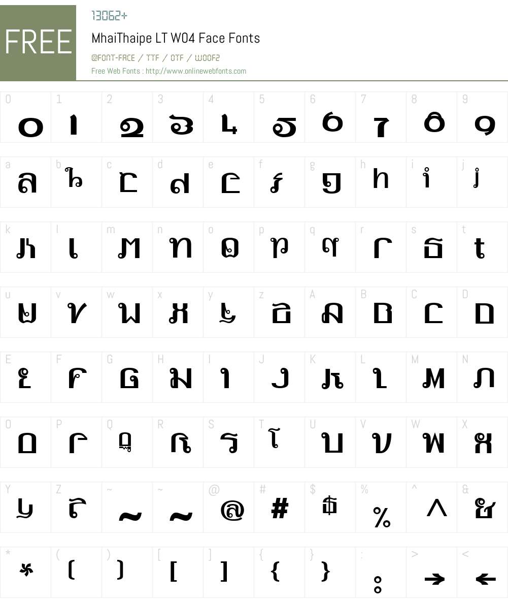 Linotype MhaiThaipe Font Screenshots