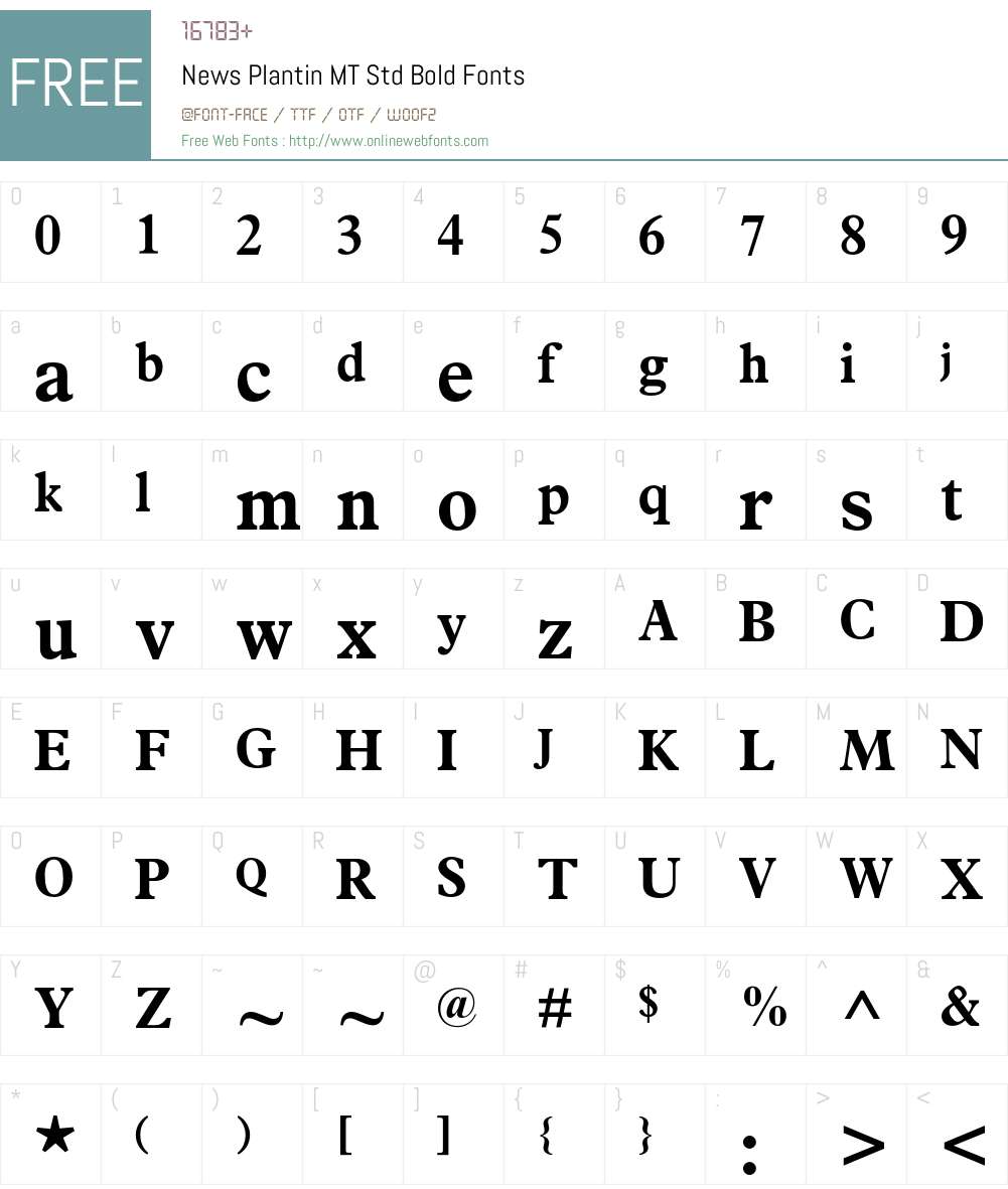 News Plantin MT Std Font Screenshots
