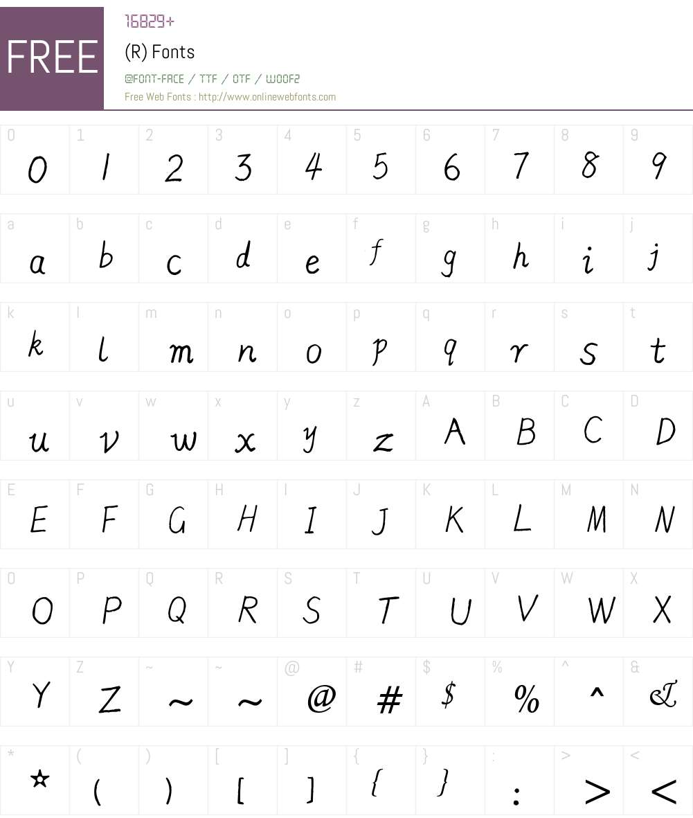 baitongyingwen Font Screenshots