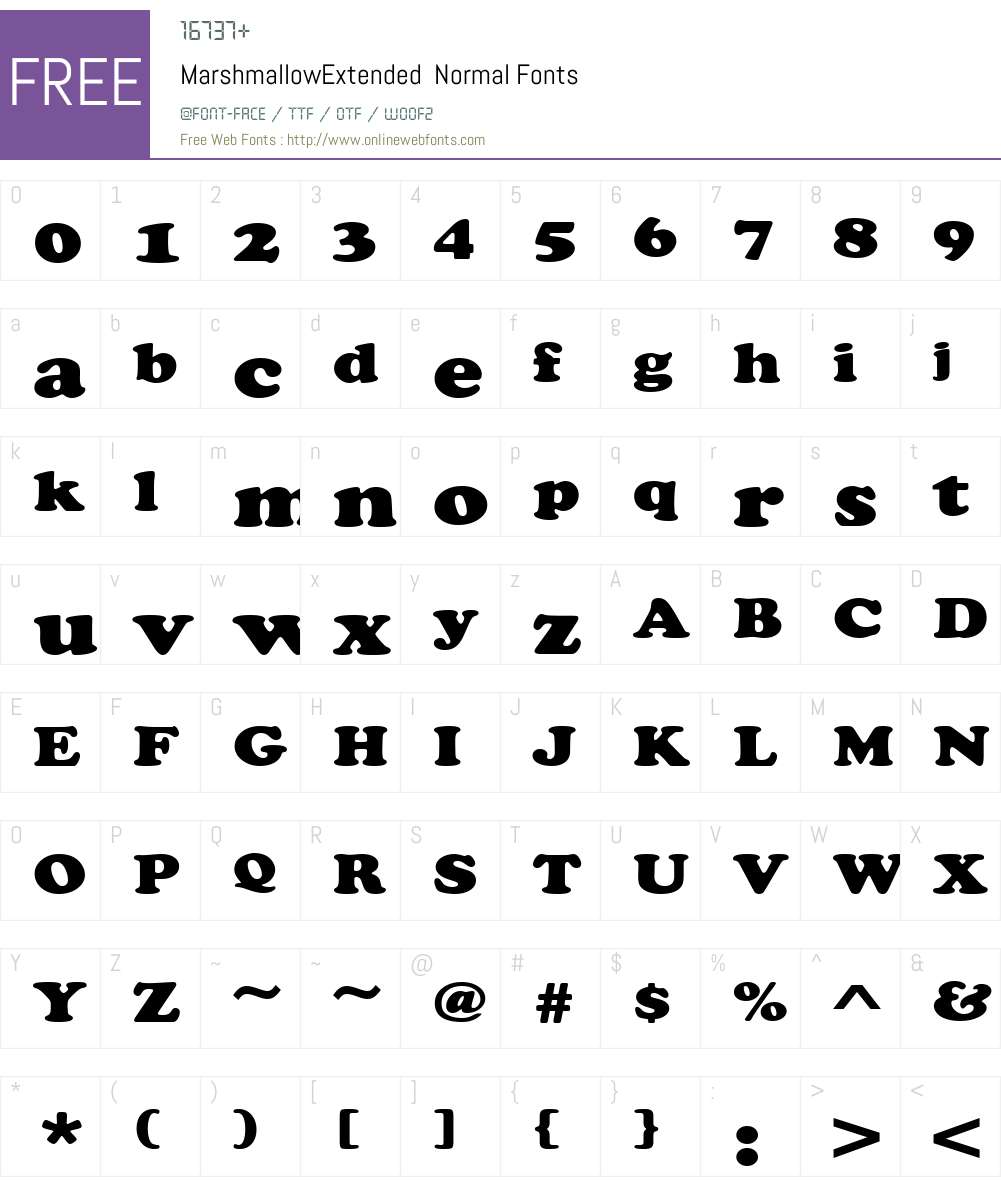 MarshmallowExtended Font Screenshots