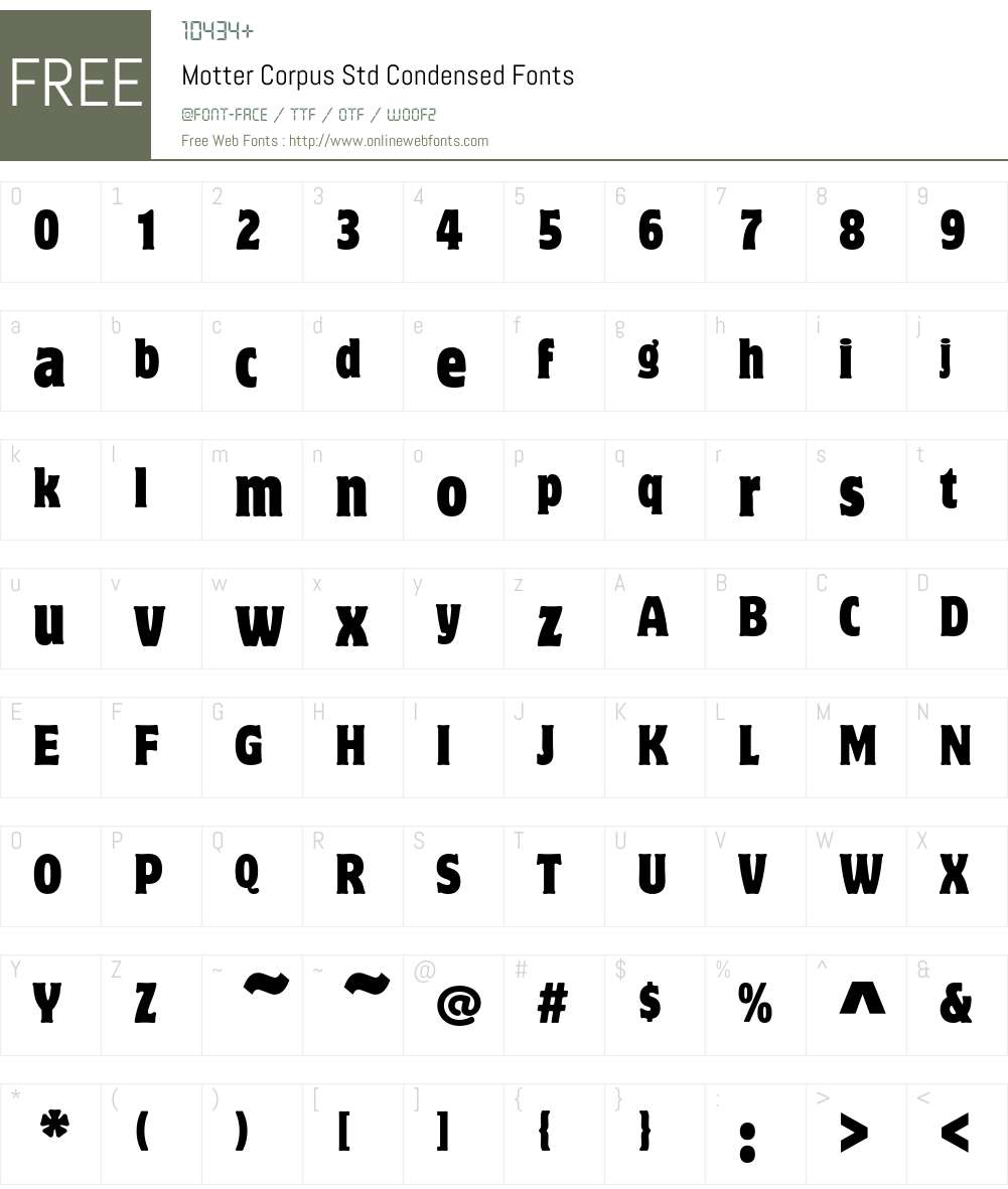 Motter Corpus Std Font Screenshots