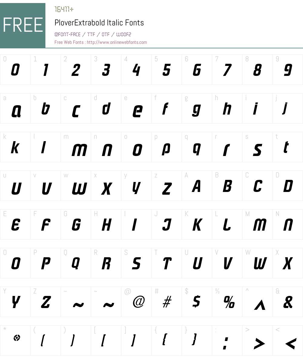 PloverExtrabold Font Screenshots