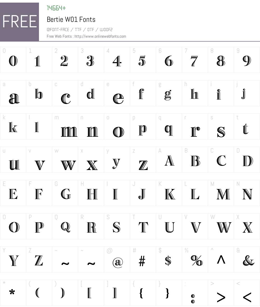 BertieW01 Font Screenshots