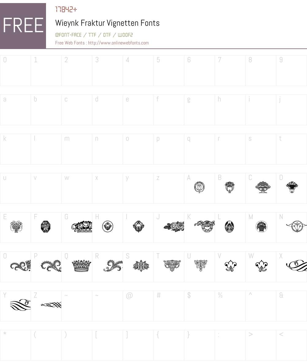 Wieynk Fraktur Font Screenshots