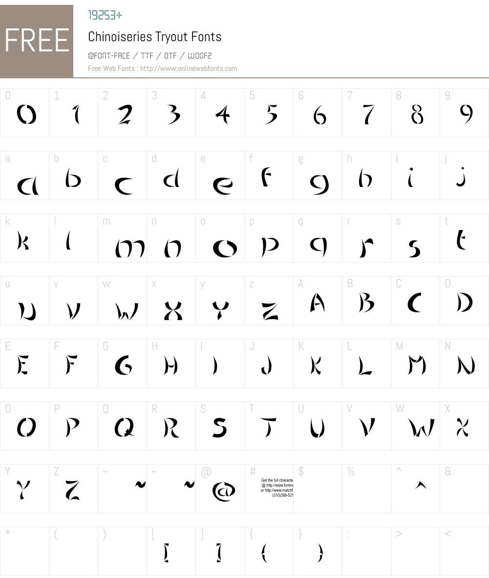 Chinoiseries Tryout Font Screenshots