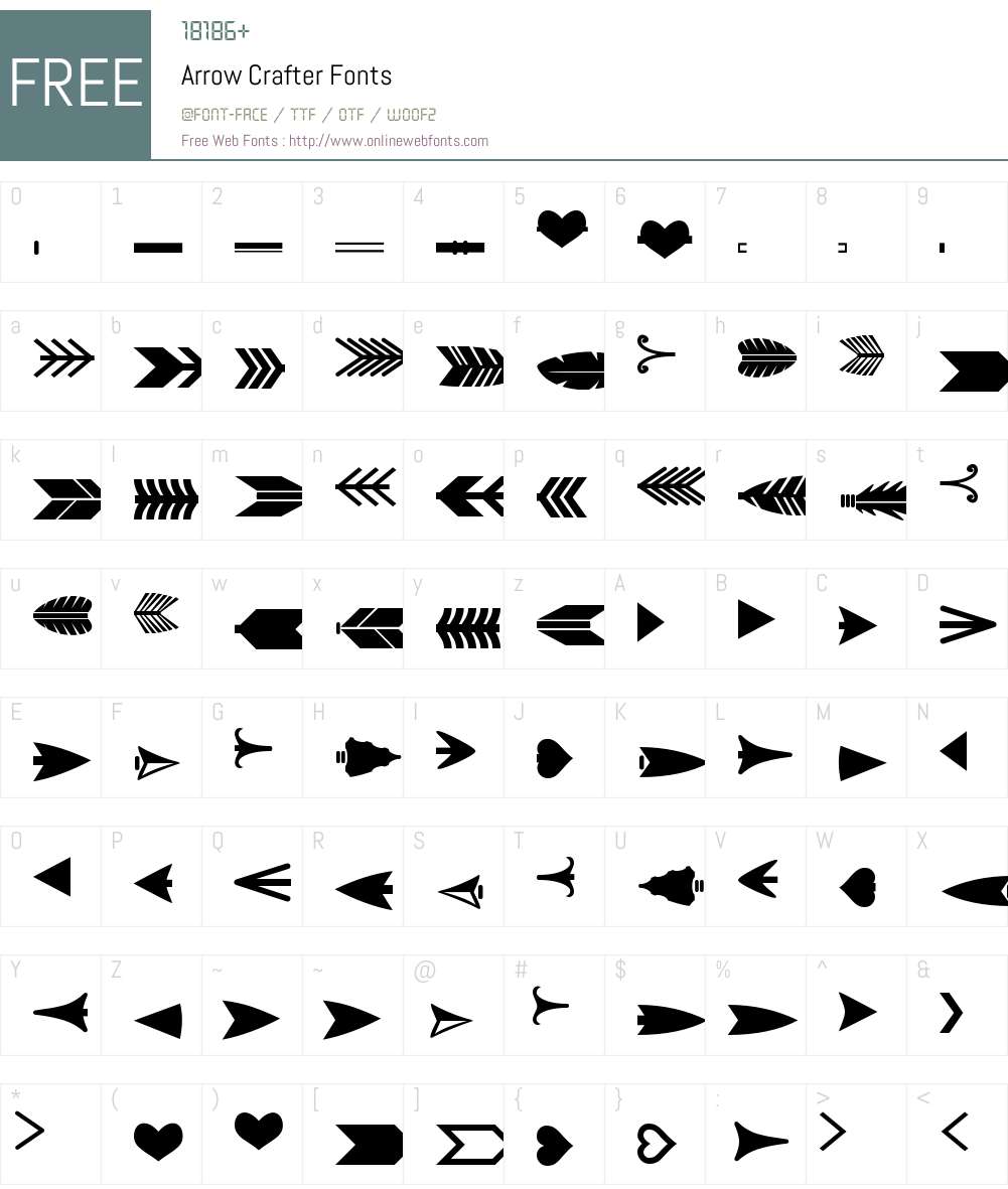 Arrow Crafter 1.000;PS 001.000;hotconv 1.0.70;makeotf.lib2.5.58329