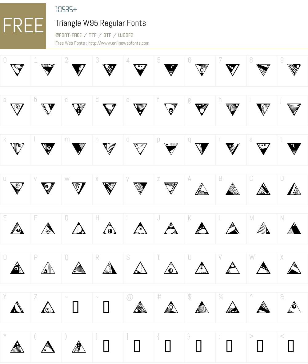 Triangle Font Screenshots