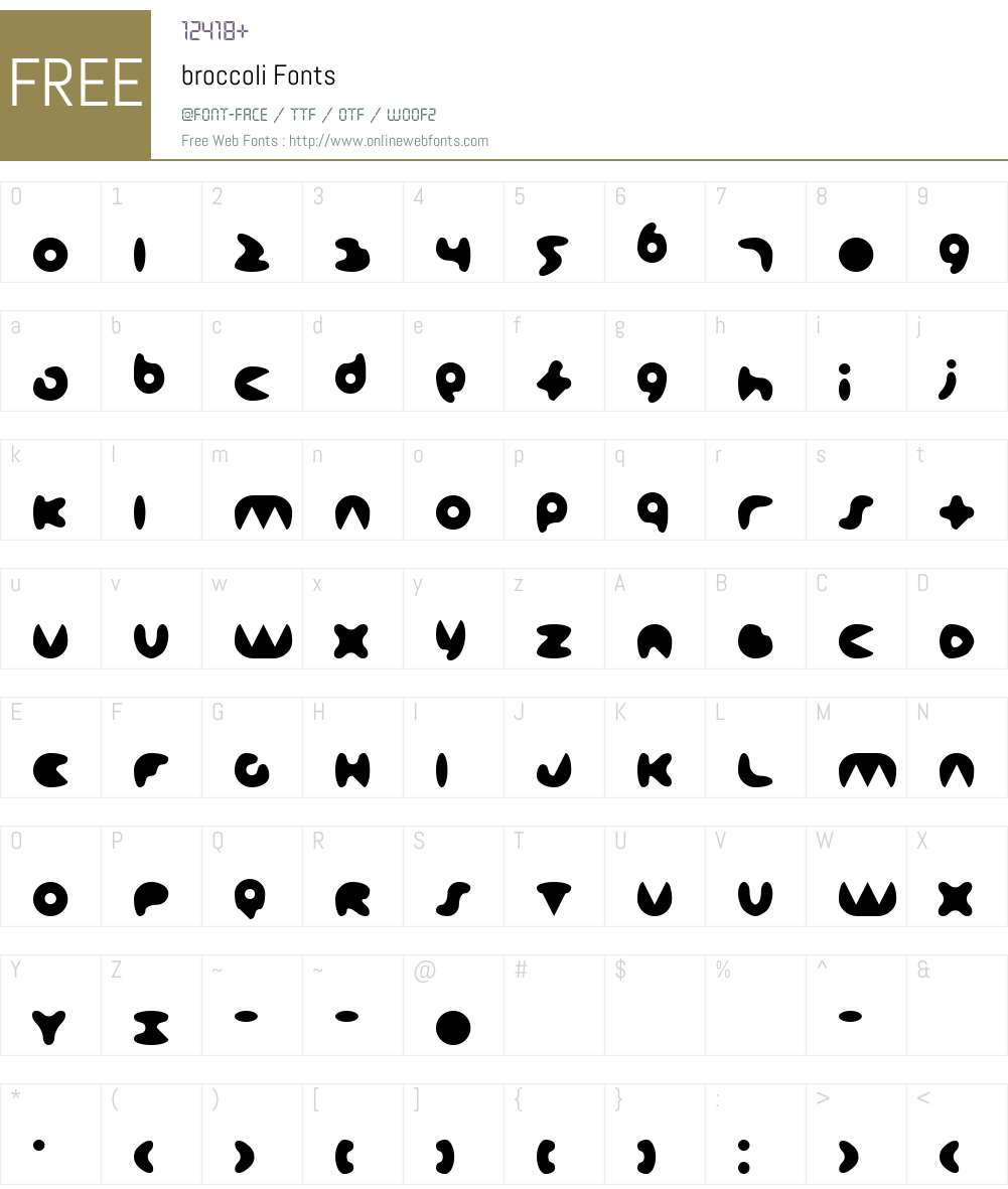 broccoli Font Screenshots