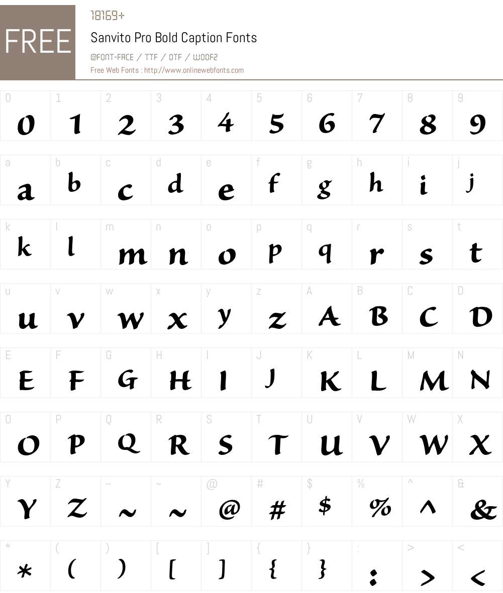 Sanvito Pro Font Screenshots