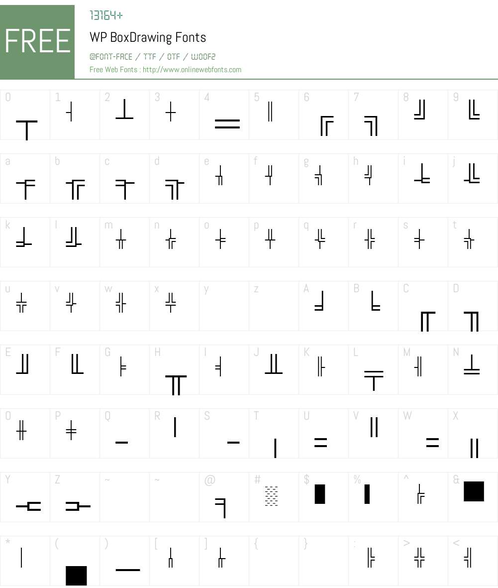 WP BoxDrawing Font Screenshots