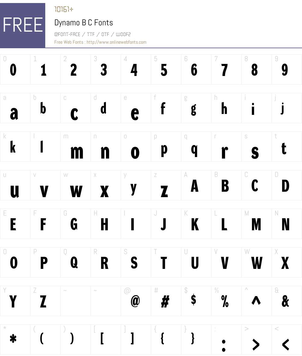 Dynamo DC Font Screenshots