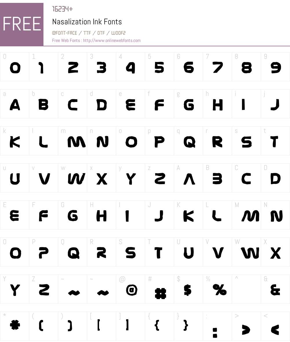Nasalization Ink Font Screenshots