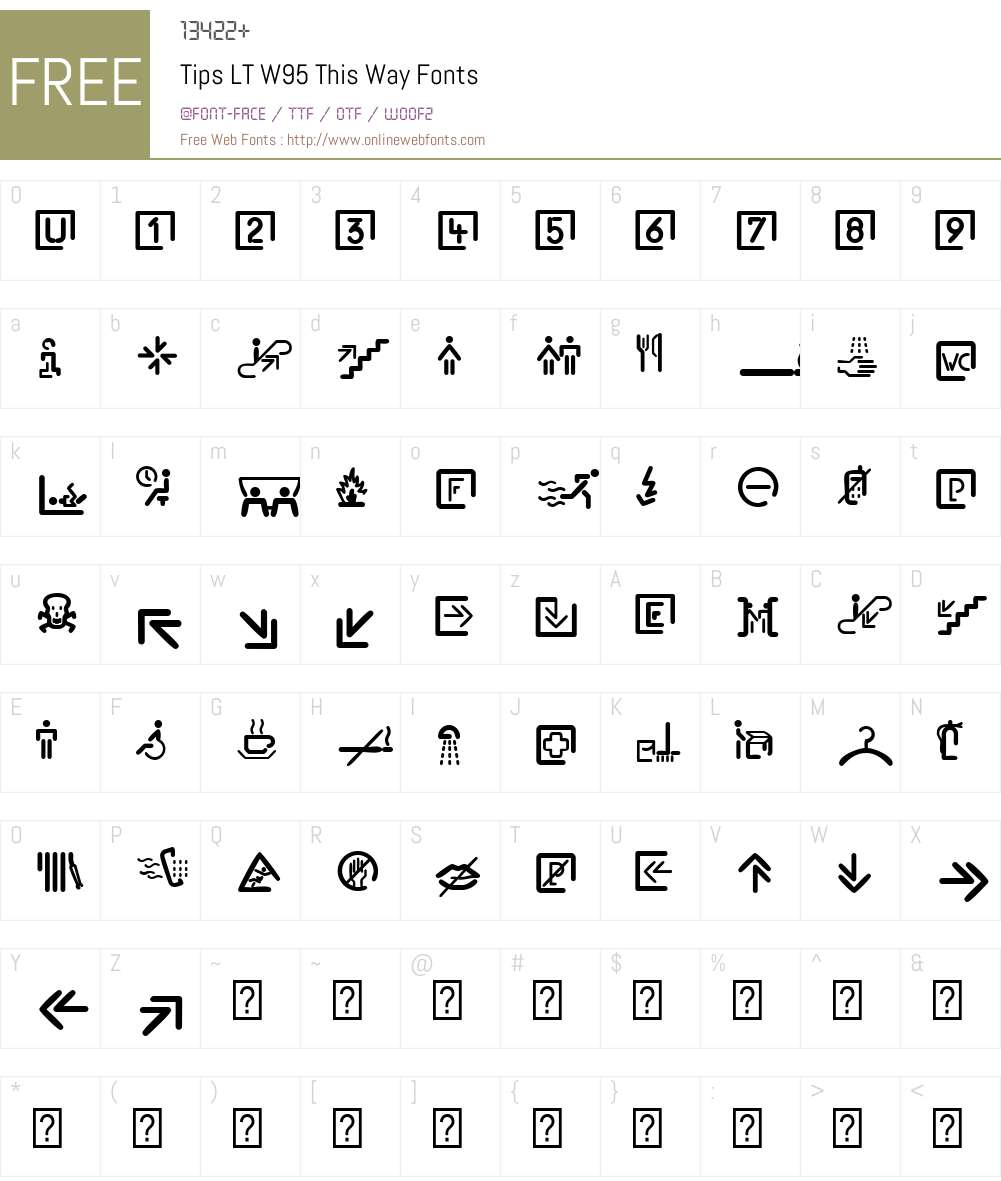 TipsLTW95-ThisWay Font Screenshots