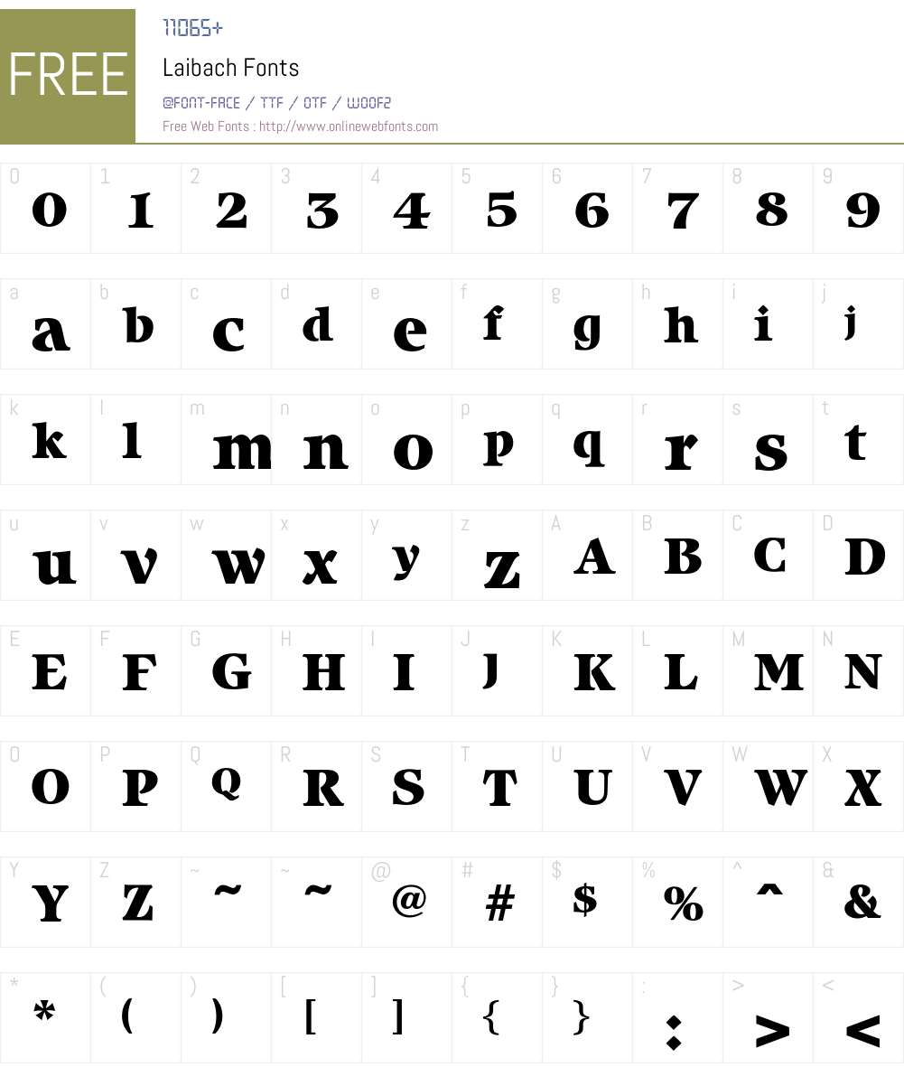 Laibach Font Screenshots
