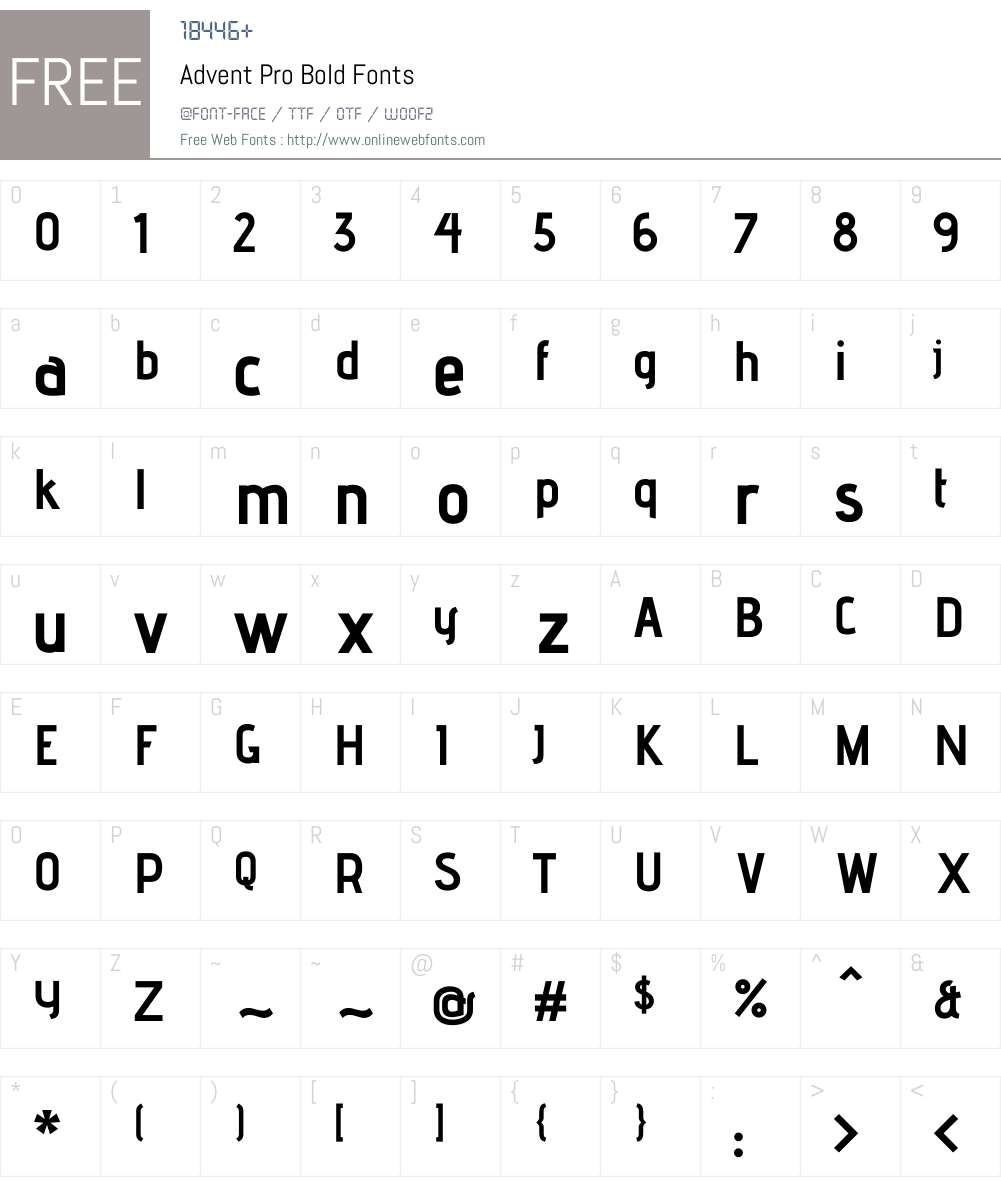 Advent Pro Font Screenshots