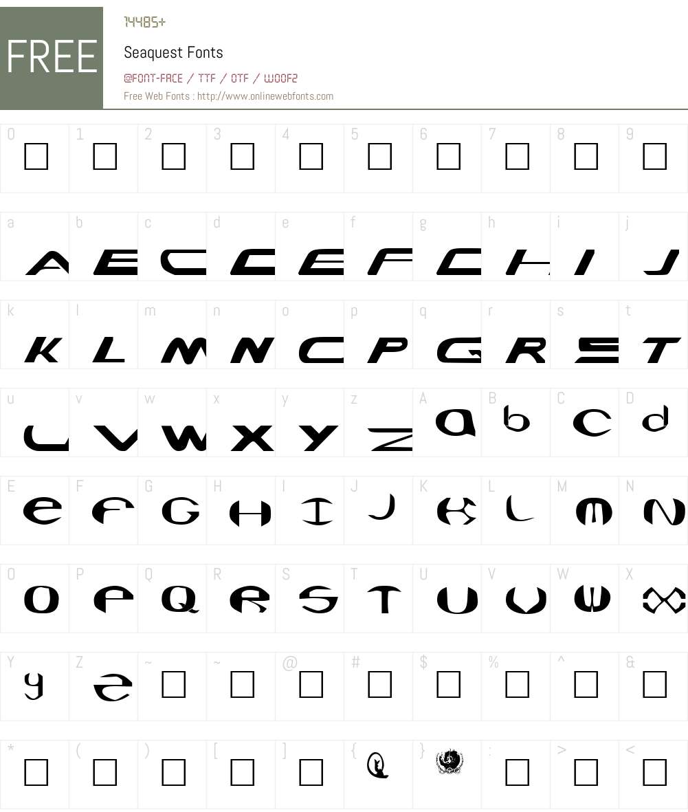 Seaquest 1.0 Mon Sep 15 145943 1997 Fonts Free Download