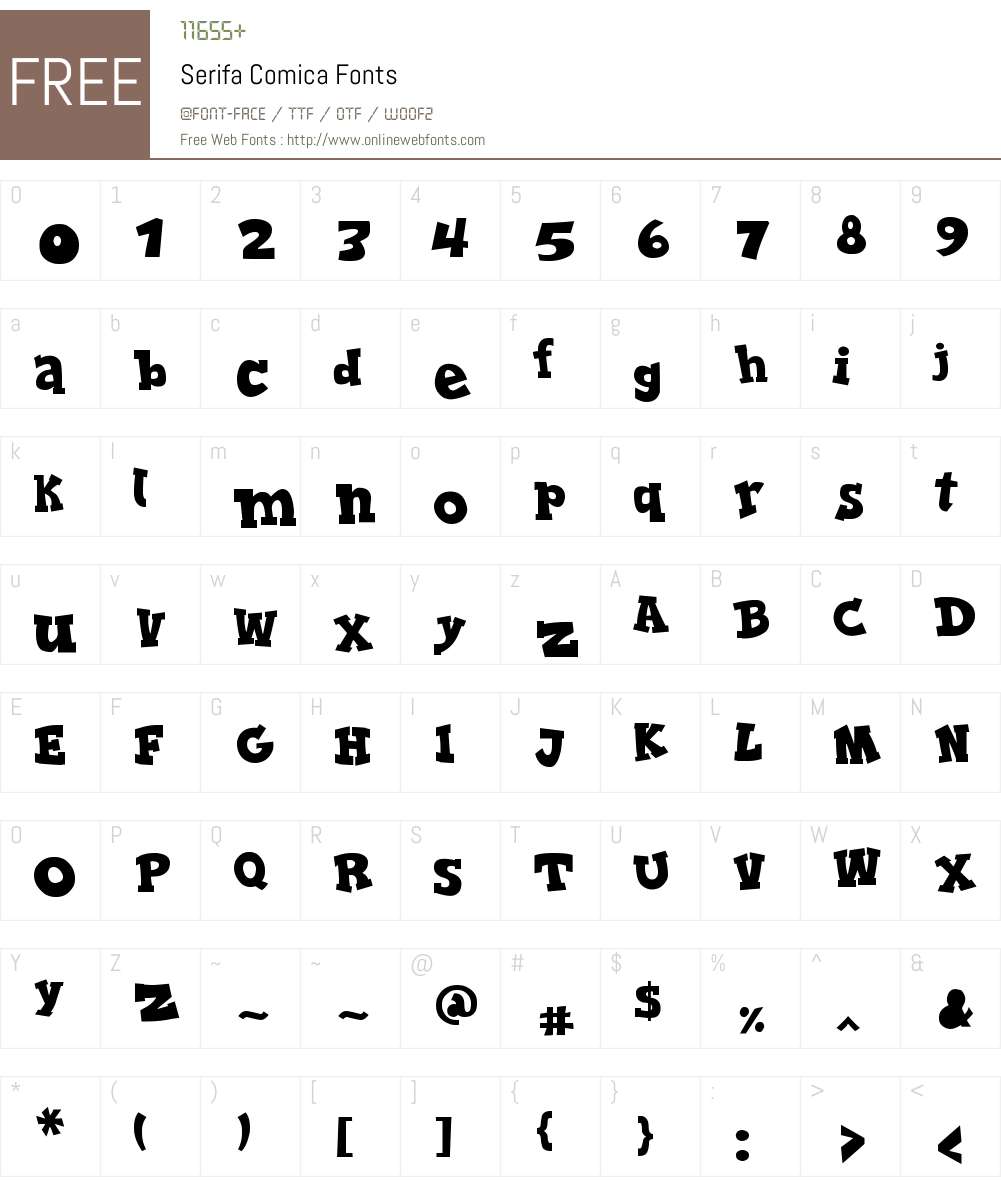 Serifa Comica Font Screenshots